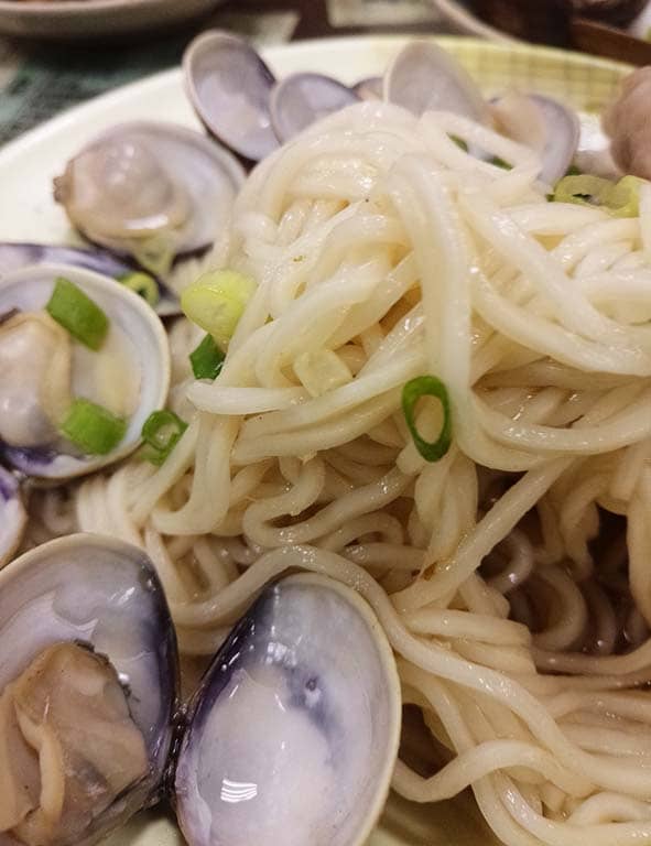 麻油蛤蜊乾細麵