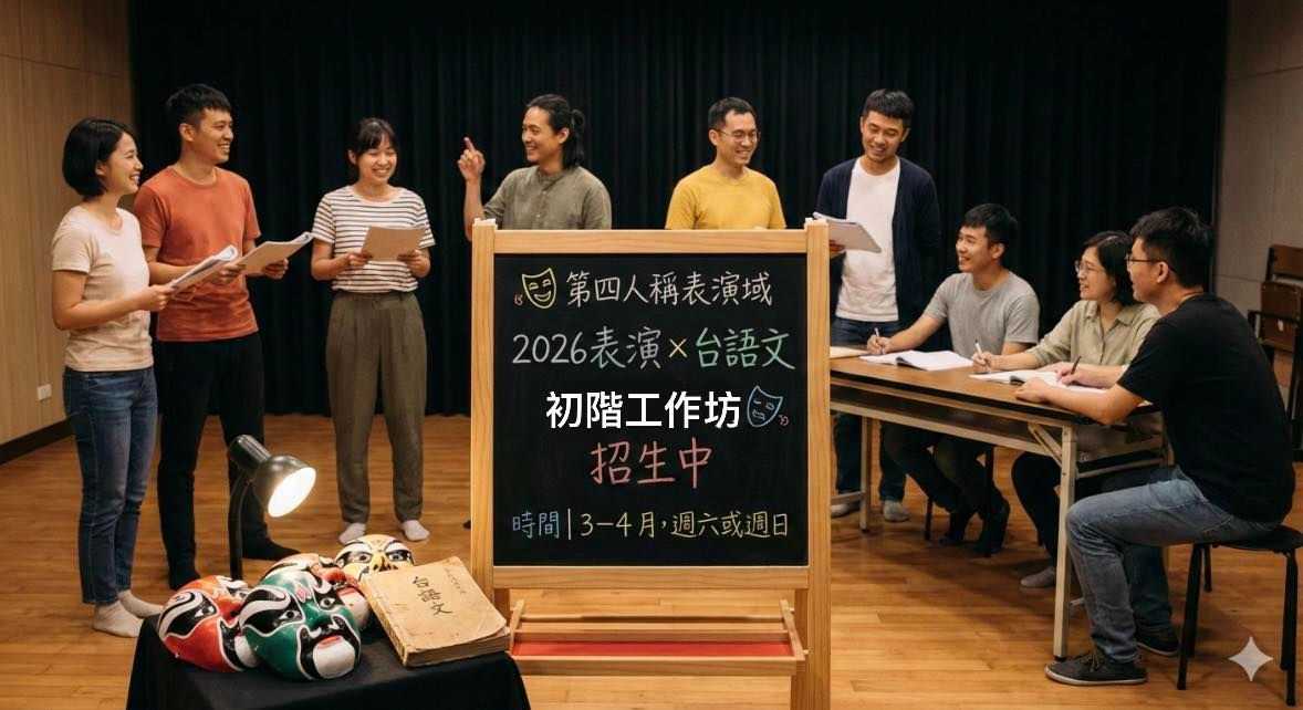 🎭【第四人稱表演域 2026表演訓練 × 台語文 初階工作坊】招生中🎭(台語工作坊)